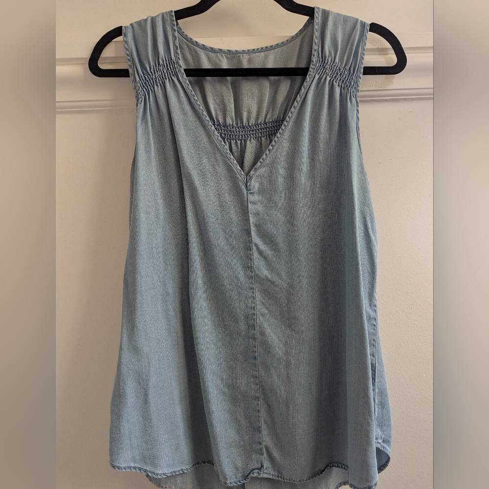 Sleeveless Denim Top